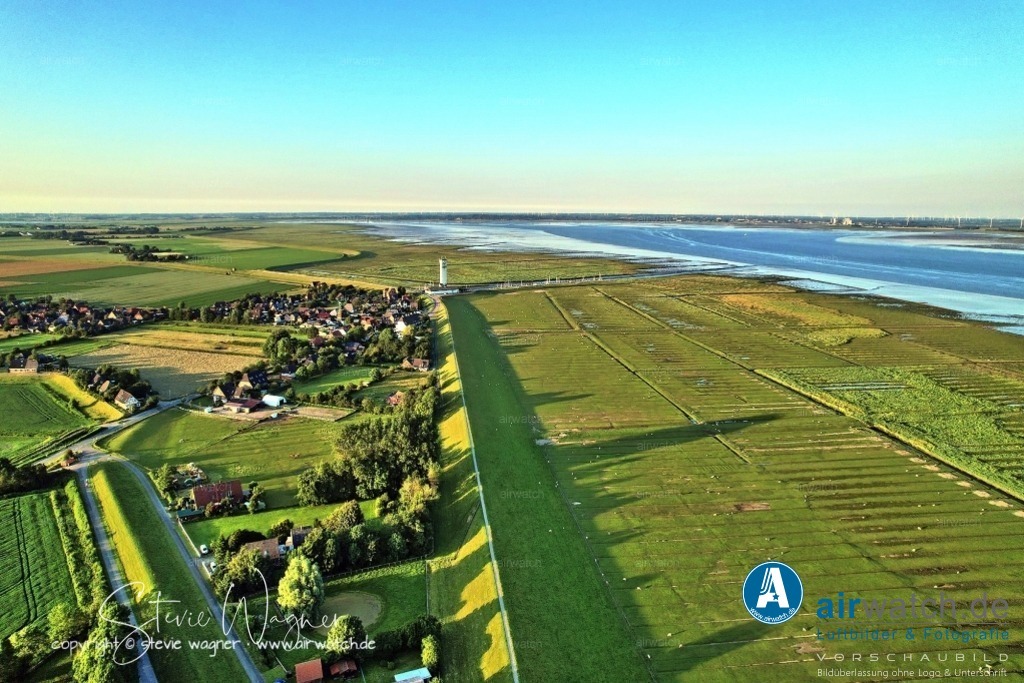 Luftbild Nordstrand, Suederhafen, An de Wehl, Evensbüller Chaussee, Husumer Bucht | Luftbild Nordstrand, Suederhafen, An de Wehl, Evensbüller Chaussee, Husumer Bucht