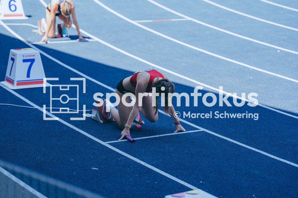Deutsche Meisterschaften U20 / U16 2026 | Mila Steffens, LG Reinbek/Ohe, 1180, 4x100-Meter-Staffel, Deutsche Meisterschaften der U20 &amp; U16 2026, Lohrheidestadion Bochum-Wattenscheid, 10.07.2026. Foto: Marcel Schwering / sportimfokus - Realisiert mit Pictrs.com