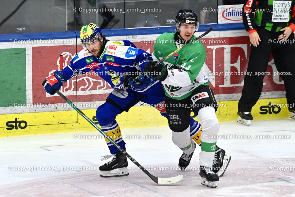 C IDM Wärmepumpen VSV vs. Olimpija Ljubljana | #8 Maximilian Rebernig EC VSV, #44 Aljosa Crnovic Olimpija Ljubljana, C IDM Wärmepumpen VSV vs. Olimpija Ljubljana, EC IDM Wärmepumpen VSV vs. Olimpija Ljubljana am 01.02.2026 in Villach (Stadthalle Villach), Austria, (Photo by Bernd Stefan)