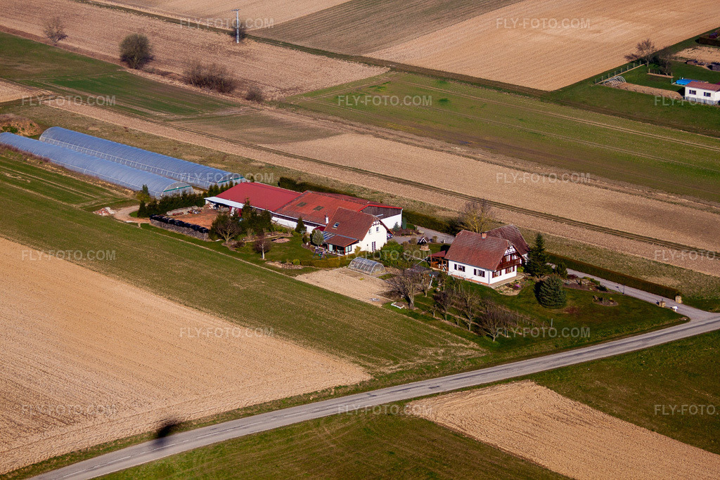 Aerial view: View of the town in Seebach in the state Bas-Rhin, France.Photo: IMG_62696.jpg taken on 03/09/2014 by Werner Riehm/FLY-FOTO.comResolution of the original: 4752 x 3168 px