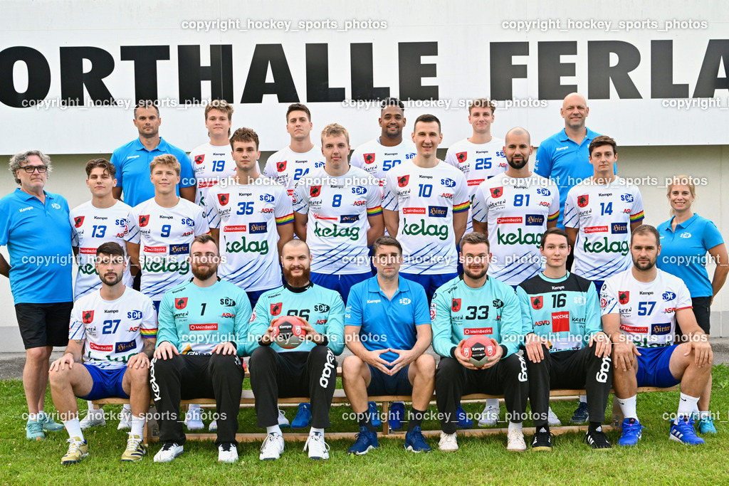 SC Ferlach Media Day | Mannschaftsfoto FC Ferlach HLA Meisterliga, SC Ferlach Media Day, SC Ferlach Media Day am 19.08.2024 in Ferlach (Ballspielhalle Ferlach), Austria, (Photo by Bernd Stefan)