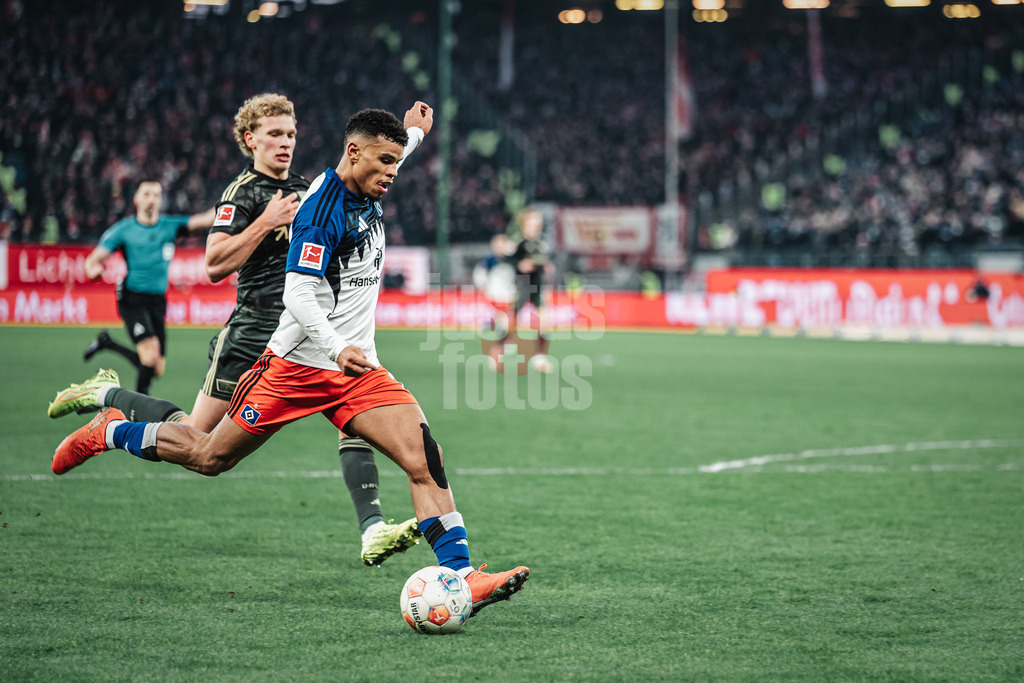 Fußball | Männer | Saison 2025/2026 | 1. Fußball-Bundesliga | 22. Spieltag | Hamburger SV vs. 1. FC Union Berlin | 14.02.2026 | Tor von Ransford-Yeboah Königsdörffer (#11, HSV)