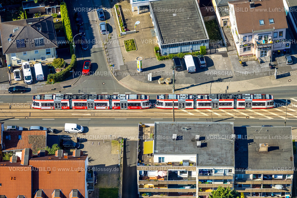 Dortmund240804494 | Luftbild, Straßenbahn mit Haltestelle-Knappschaftskrankenhaus, Brackeler Hellweg, Brackel, Dortmund, Ruhrgebiet, Nordrhein-Westfalen, Deutschland