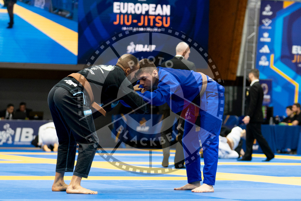 20240124PBB00100 | Fighters compete during the second day of the IBJJF European Championship in Paris, France, on January 24, 2024.