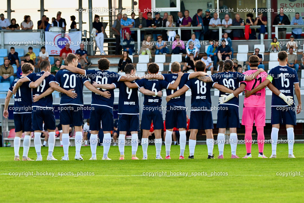 SC St. Veit vs. FC Nussdorf Debant | SC St. Veit Mannschaft, SC St. Veit vs. FC Nussdorf Debant, SC St. Veit vs. FC Nussdorf Debant am 22.08.2025 in St. Veit an der Glan (Jacques Lemans Arena), Austria, (Photo by Bernd Stefan)