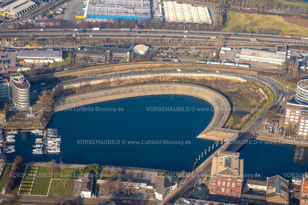 Duisburg260100311 | Luftbild, Innenhafen Holzhafen The Curve, Altstadt, Duisburg, Ruhrgebiet, Nordrhein-Westfalen, Deutschland