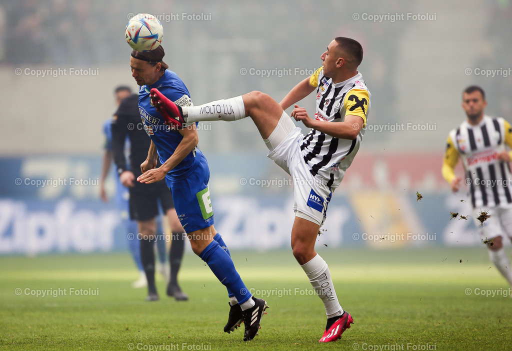 A_LUI_20230409_0008 | SPORT FUSSBALL ADMIRAL BUNDESLIGA 2022/23 LASK VS STURM GRAZ
IM BILD: Stefan Hierlaender (Sturm), Marin Ljubicic (Lask),
FOTO:FOTOLUI/UW