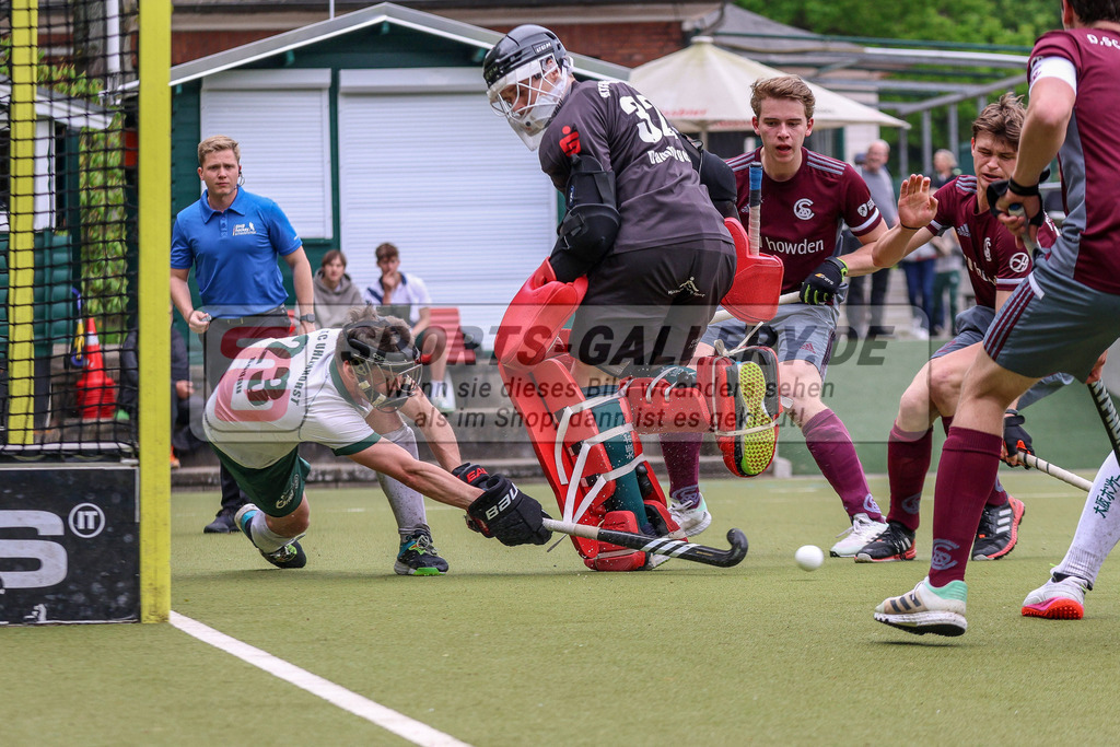 MJ_2023-05-20-HTCU-MSC-37 | Felix Damberger (Uhlenhorst Mülheim #32) &amp; Max Godau (Uhlenhorst Mülheim #23), Uhlenhorst Mülheim - Münchner SC am 1.10.2022 im Waldstadion, Mülheim a. d. Ruhr