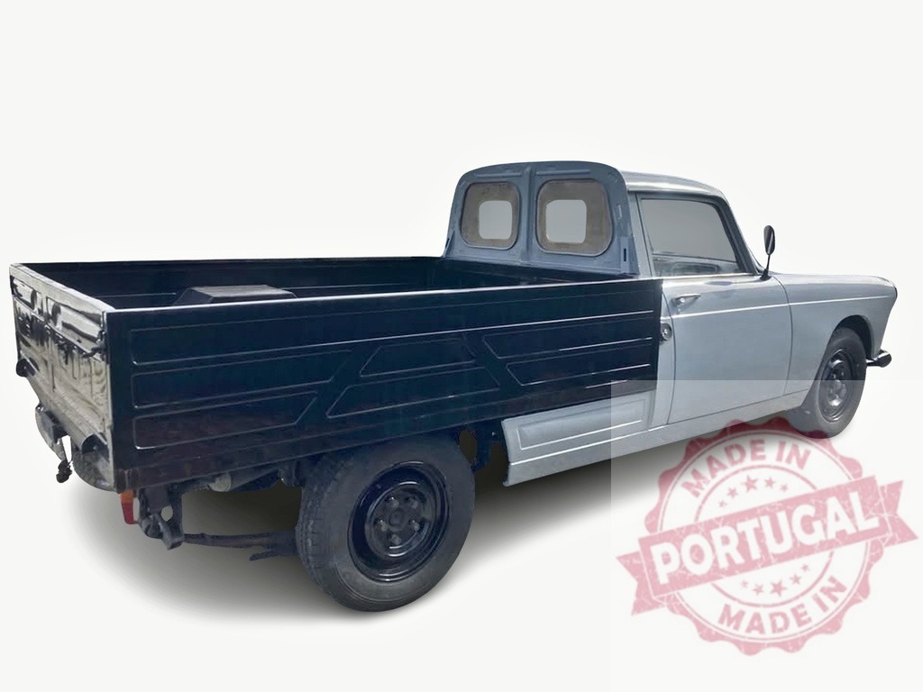 Vintage pickup truck on white background for transportation | Classic pickup truck with a black bed and light gray cabin, ideal for vintage themes - Realisiert mit Pictrs.com
