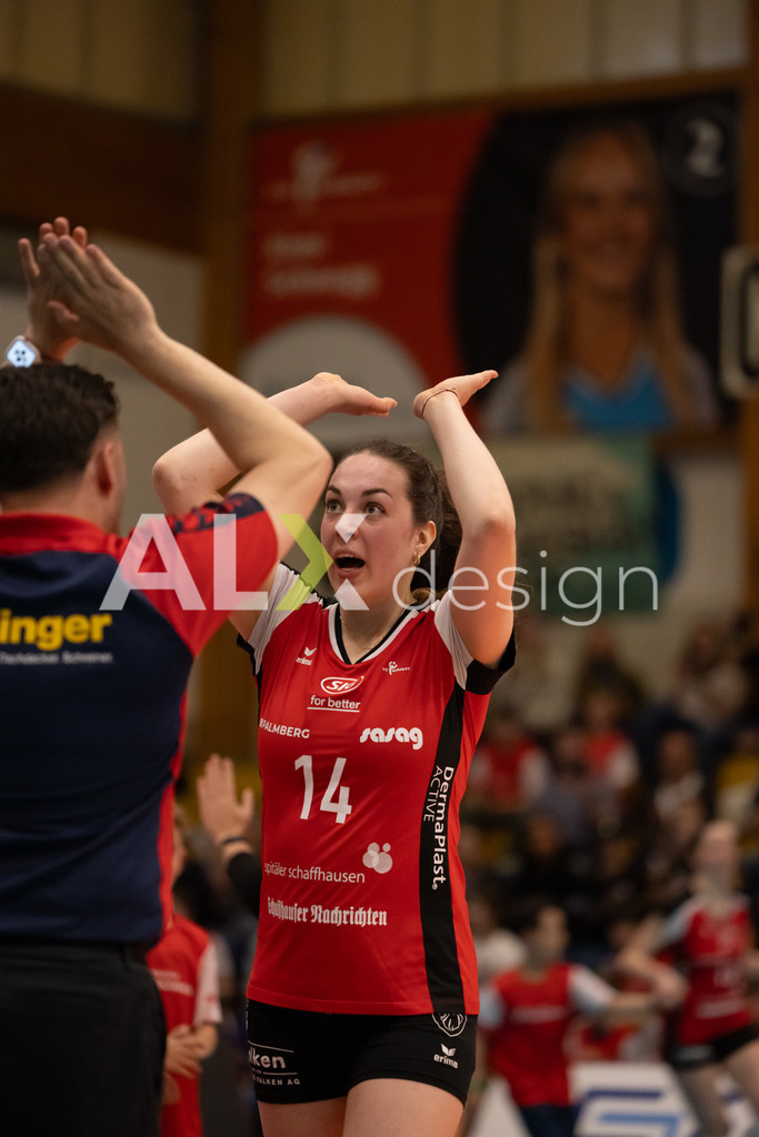 Volleyball I Frauen I Saison 2025-2026 I Volleyball NLA | Women I  Playoffs Finals 2/5 I  VC Kanti Schaffhausen - viteos NUC I  10.04.2026 | 14 Josipa Marković (HR) (VC Kanti Schaffhausen) – Aussen - Realisiert mit Pictrs.com