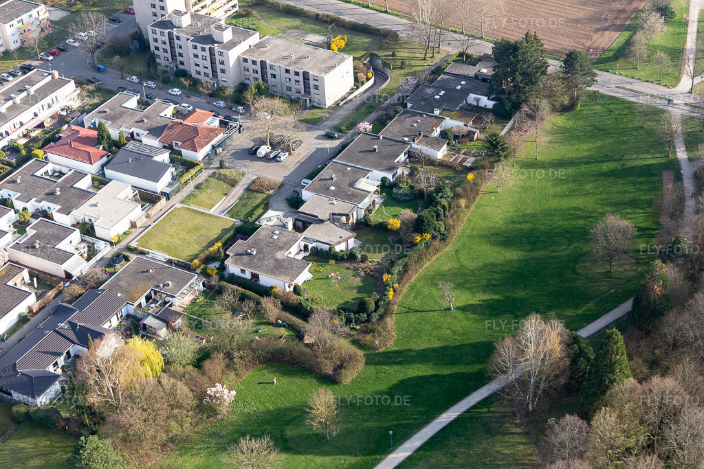 Luftbild: Frankenstr in Denzlingen im Bundesland Baden-Württemberg in Deutschland. Foto: IMG_113072.jpg vom 22.03.2019 durch Werner Riehm/FLY-FOTO.de