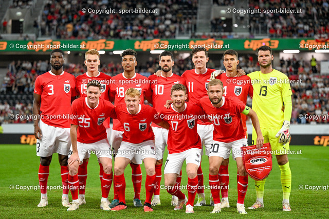 Freundschaftliches Laenderspiel - Oesterreich (AUT) vs Republik Moldau (MDA) | 07.09.2023, Raiffeisen Arena Linz, AUT, Freundschaftliches Laenderspiel - Oesterreich (AUT) vs Republik Moldau (MDA), im Bild Team Austria (AUT)


// Friendly International Match between Austria (AUT) and Republic of Moldova (MDA) in Linz, Austria on 2023/09/07