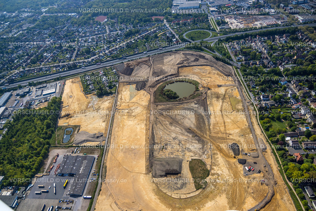 Recklinghausen220500892 | Luftbild der ehemaligen Trabrennbahn Recklinghausen, an der Autobahn A2, mit nördlicher Tangente der Blitzkuhlenstraße,  König-Ludwig, Recklinghausen, Ruhrgebiet, Nordrhein-Westfalen, Deutschland