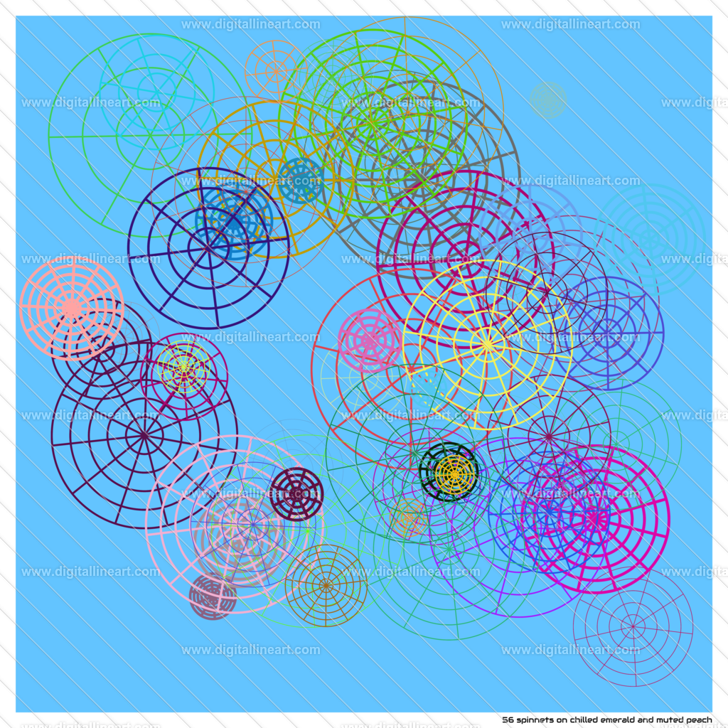 56-spinnets-chilled-emerald-and-muted-peach | digitallineart - Realisiert mit Pictrs.com
