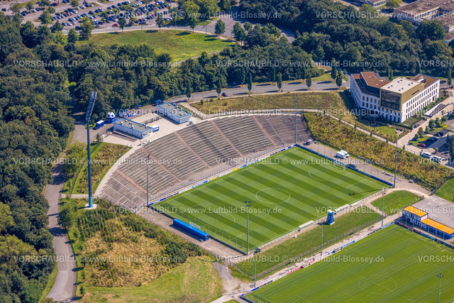 Gelsenkirchen240807666GE-Nord | Luftbild, Parkstadion Gelsenkirchen mit Tribüne, ehemaliges Bundesliga Fußballstadion, Erle, Gelsenkirchen, Ruhrgebiet, Nordrhein-Westfalen, Deutschland