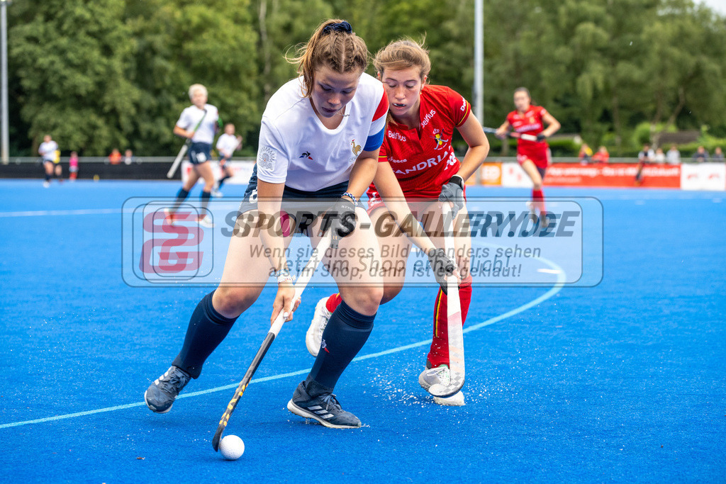SFE_20230713_0018 | EuroHockey EM U18 Girls France vs Belgium am 13.07.2023 in Krefeld (Gerd-Wellen-Hockeyanlage), Photo: Stephan Fehrmann 2023 (Sports-Gallery)