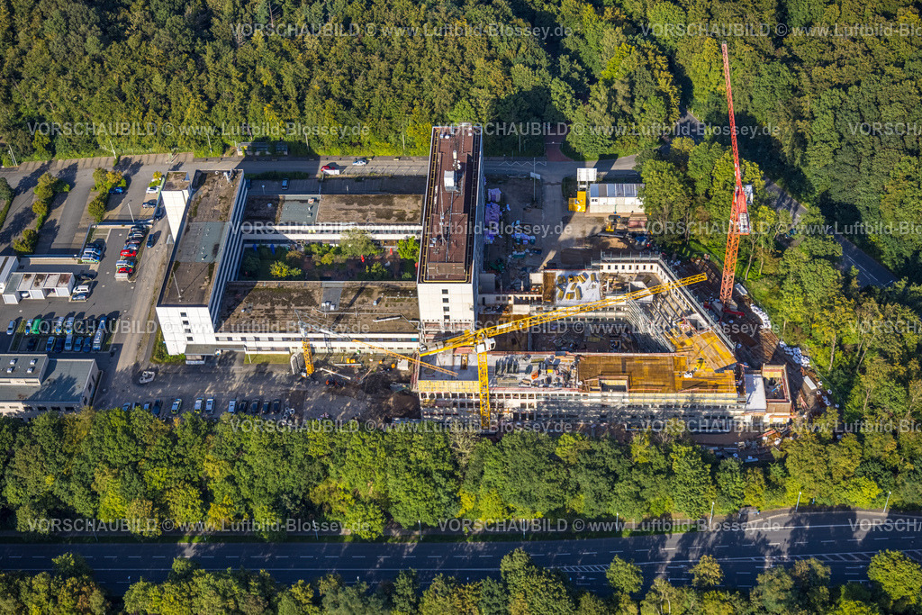 Hagen230903145 | Luftbild, Baustelle und Neubau an der Polizeiwache Hoheleye, Altenhagen, Hagen, Sauerland, Nordrhein-Westfalen, Deutschland