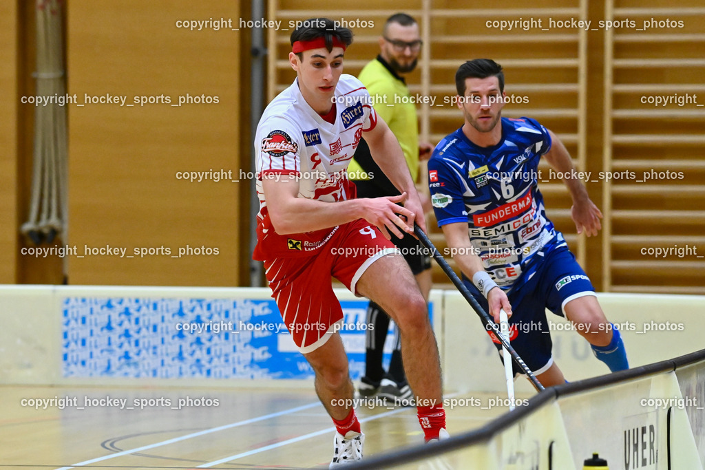 VSV Unihockey vs. KAC Floorball 4.2.2023 | #9 Leon Lekas, #6 Timo Schmid