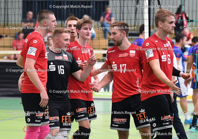 Volleyball 3.Liga  Saison 20/21:  TV Rottenburg - TSV Blankenloch | Volleyball 3.Liga  Saison 2020/2021 1. Spieltag in der Volksbank Arena 20.09.2020TV Rottenburg - TSV BlankenlochNiklas Lichtenauer, Hannes Elsaesser, Robin Leber, Kai Wolf, Jonas Kuhn und Friederich Nagel (v.li. alle TV Rottenburg)FOTO: ULMER PressebildagenturxxNOxMODELxRELEASExx