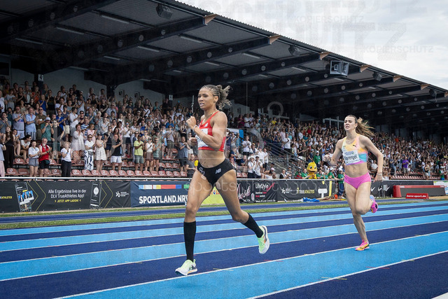 Multisport Event; Ratingen, 28.06.2026 | RATINGEN, GERMANY - JUNE 28, 2026 : Anna-Elisabeth Ehlers (GER / Germany) and Sandrina Sprengel (GER / Germany) competing over 800m during the Multisport Event at Stadion Ratingen on June 28, 2026 in Ratingen, Germany.