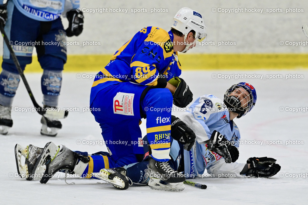 EHC Althofen vs. ESC Steindorf 6.3.2024 | #89 Herrnegger Lucas EHC Althofen, #69 Kreuzer Philipp ESC Steindorf, EHC Althofen vs. ESC Steindorf 6.3.2024, EHC Althofen vs. ESC Steindorf am 06.03.2024 in Althofen (Stadthalle Althofen ), Austria, (Photo by Bernd Stefan)