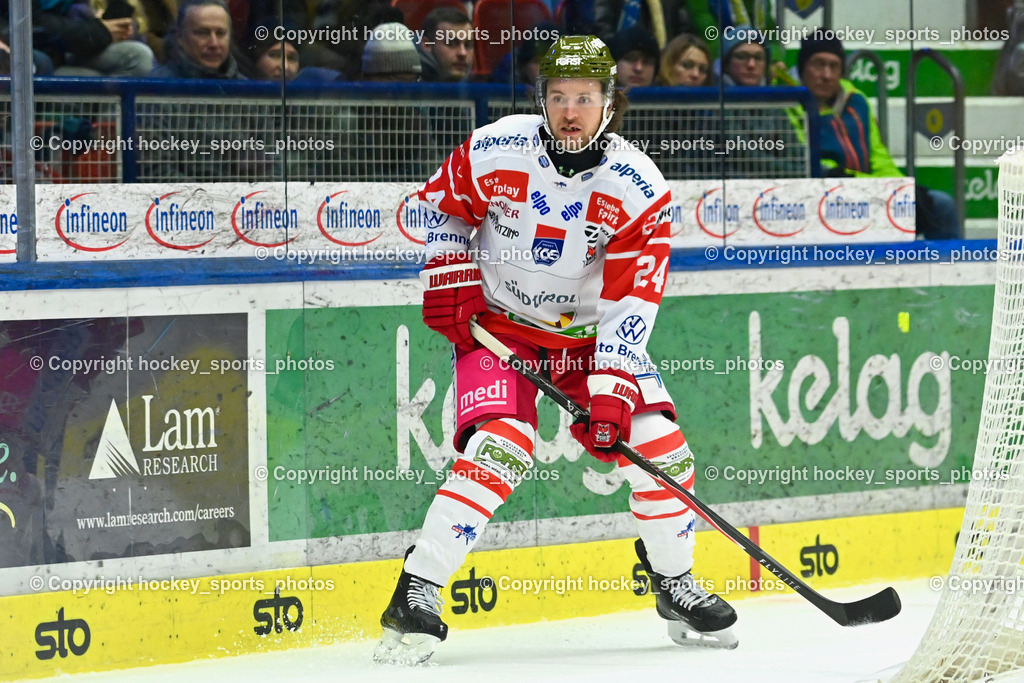 EC IDM WÄRMEPUMPEN VSV vs. HCB Südtirol Alperia | #24 Cole Schneider HCB Südtirol Alperia, EC IDM WÄRMEPUMPEN VSV vs. HCB Südtirol Alperia, EC IDM WÄRMEPUMPEN VSV vs. HCB Südtirol Alperia am 28.12.2025 in Villach (Stadthalle Villach), Austria, (Photo by Bernd Stefan)