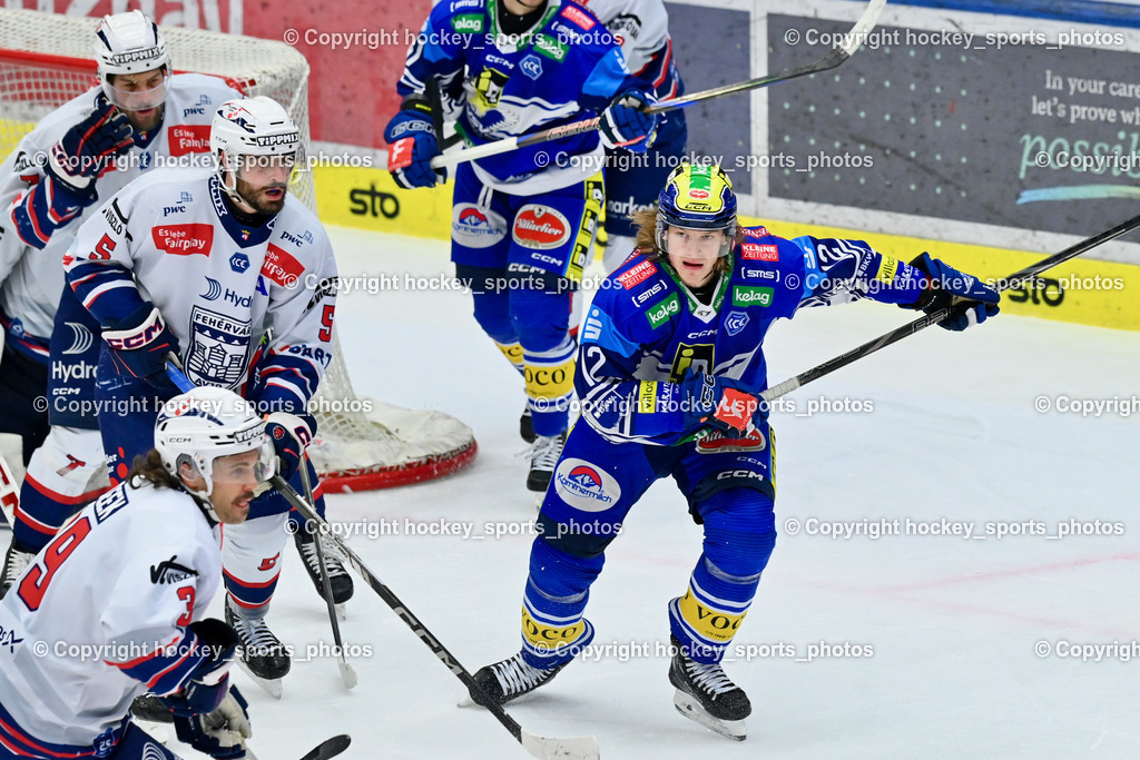 EC IDM Wärmepumpen VSV vs. Hydro Fehervar AV19  | #12 Pearson Chase EC VSV, #39 Cheek Trevor HYDRO FEHERVAR, #5 Stipsicz Bence HYDRO FEHERVAR, #7 Stajnoch Martin HYDRO FEHERVAR, EC IDM Wärmepumpen VSV vs. Hydro Fehervar AV19 , EC IDM Wärmepumpen VSV vs. Hydro Fehervar AV19  am 01.01.2025 in Villach (Stadthalle Villach), Austria, (Photo by Bernd Stefan)