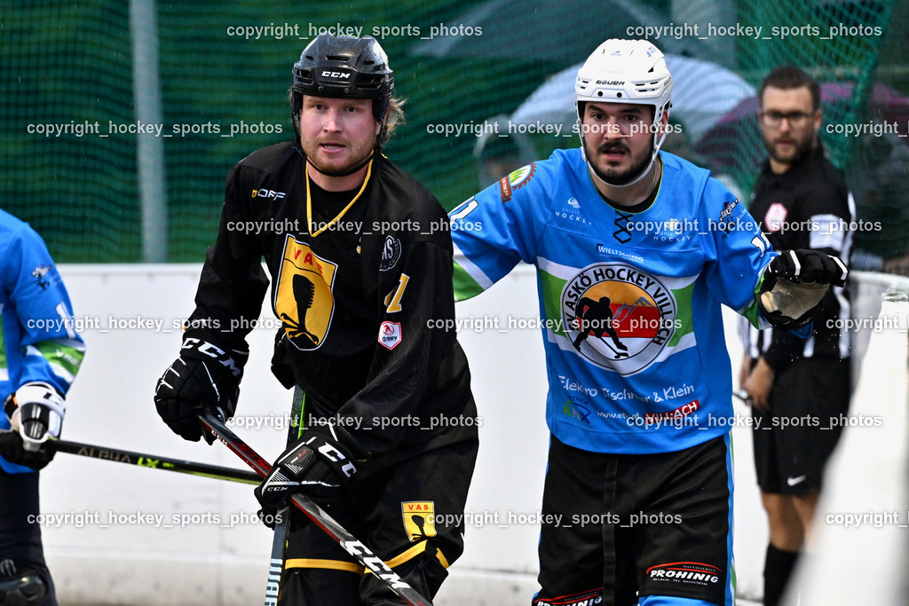 VAS Ballhockey Villach vs. ASKÖ Villach Ballhockey | #97 Pirsch Christoph, #11 Heu Marco, VAS Ballhockey Villach vs. ASKÖ Villach Ballhockey, VAS Ballhockey Villach vs. ASKÖ Villach Ballhockey am 28.05.2025 in Villach (Alpen Arena ), Austria, (Photo by Bernd Stefan)