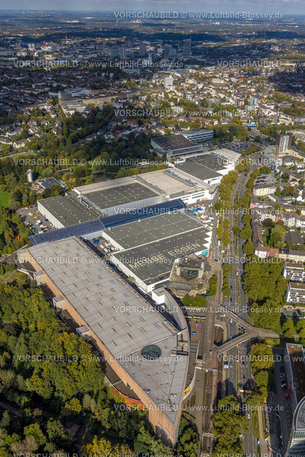 Essen241004850 | Luftbild, Messe Essen mit Grugahalle, Gesamtübersicht, Rüttenscheid, Essen, Ruhrgebiet, Nordrhein-Westfalen, Deutschland
