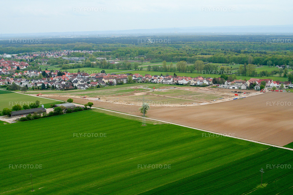 Luftbild: Höhenweg vor Baubeginn in Kandel im Bundesland Rheinland-Pfalz in Deutschland. Foto: IMG_1815.jpg vom 01.05.2006 durch Werner Riehm/FLY-FOTO.de
