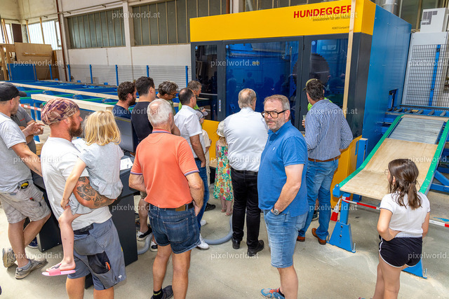 Maschinenpräsentation bei Holzbau Bretis