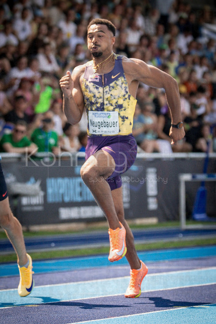 Multisport Event; Ratingen, 27.06.2026 | RATINGEN, GERMANY - JUNE 27, 2026 : Leo Neugebauer (GER / Germany)  competing in the 100m during the Multisport Event at Stadion Ratingen on June 27, 2026 in Ratingen, Germany.