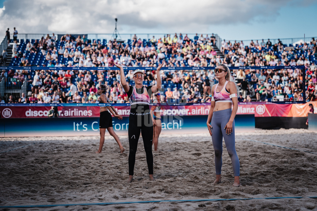 Beachvolleyball | Frauen | Deutsche Meisterschaften 2025 Timmendorfer Strand | 05.09.2025 | v.l. Chenoa Christ und Anna-Chiara Reformat