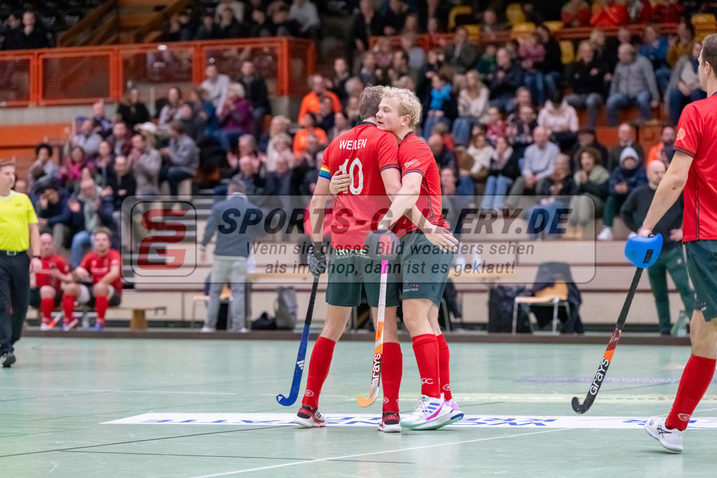 HK_20250110_101265 | 1. Bundesliga Halle Herren Crefelder HTC - Uhlenhorst Mülheim am 10.1.2025 Glockenspitz Halle Krefeld, Krefeld ,