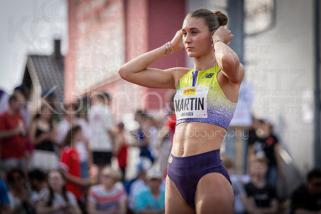 61. Internationales Pfingstsportfest; Rehlingen-Siersburg, 24.05.2026 | REHLINGEN , GERMANY - MAY 24: Johanna Martin (GER/1. LAV Rostock) before the start of the 400m during the 61. Internationales Pfingstsportfest on 24.05.2026 at the  Bungertstadion in Rehlingen-Siersburg (Saarland / Deutschland).