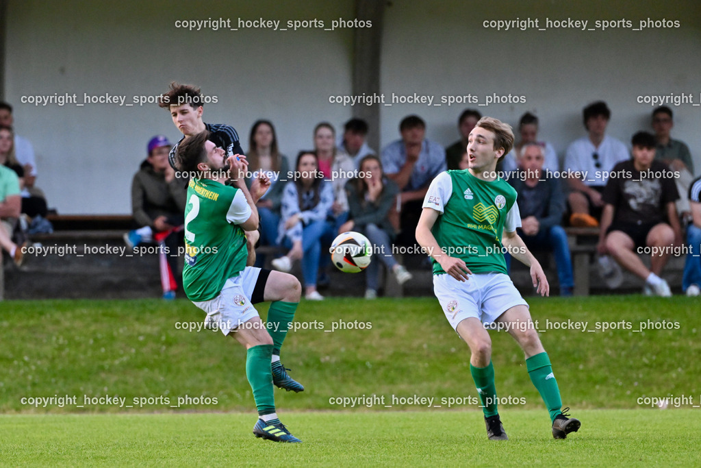 WSG Radenthein vs. URC Thal Assling | #2 Alexander Rauter WSG Radenthein, #3 Kilian Linus Ambrosch WSG Radenthein, #22 Samuel Stephan Schönegger URC Thal Assling, WSG Radenthein vs. URC Thal Assling, WSG Radenthein vs. URC Thal Assling am 30.05.2025 in Radenthein (Sportplatz Radenthein), Austria, (Photo by Bernd Stefan)
