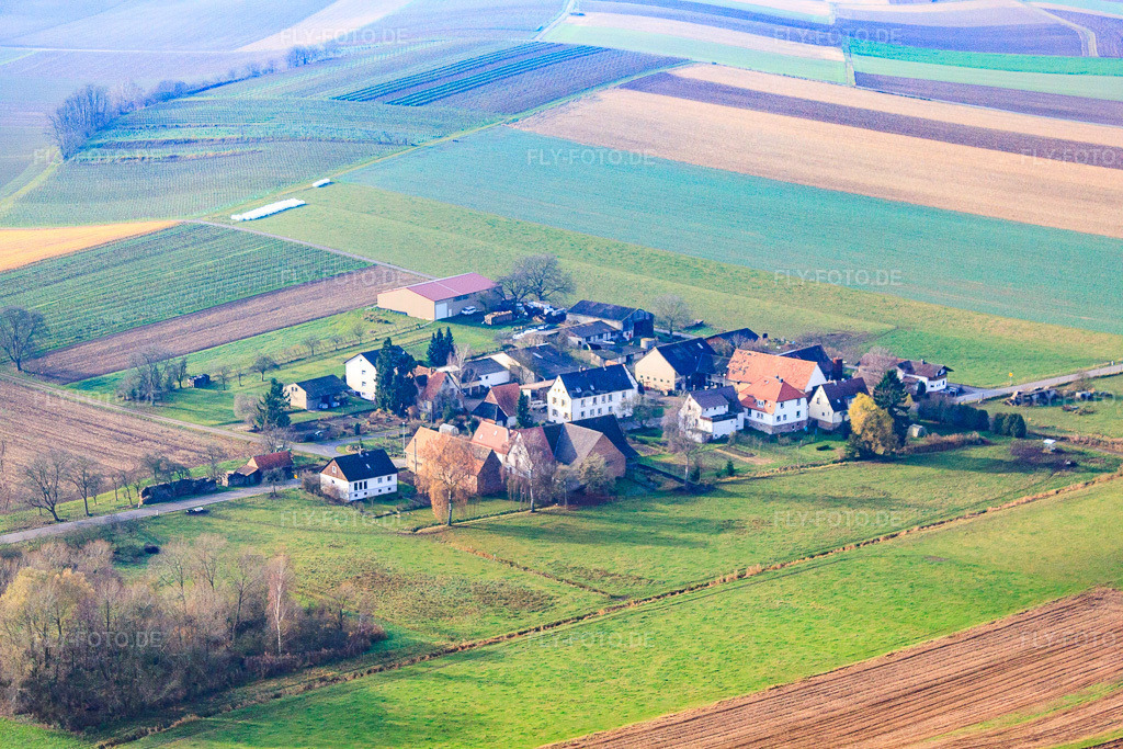 Luftbild: Ortsansicht von Nordosten im Ortsteil Deutschhof in Kapellen-Drusweiler im Bundesland Rheinland-Pfalz in Deutschland.Foto: IMG_35561.jpg vom 20.11.2010 durch Werner Riehm/FLY-FOTO.deAuflösung des Originals: 4752 x 3168 px