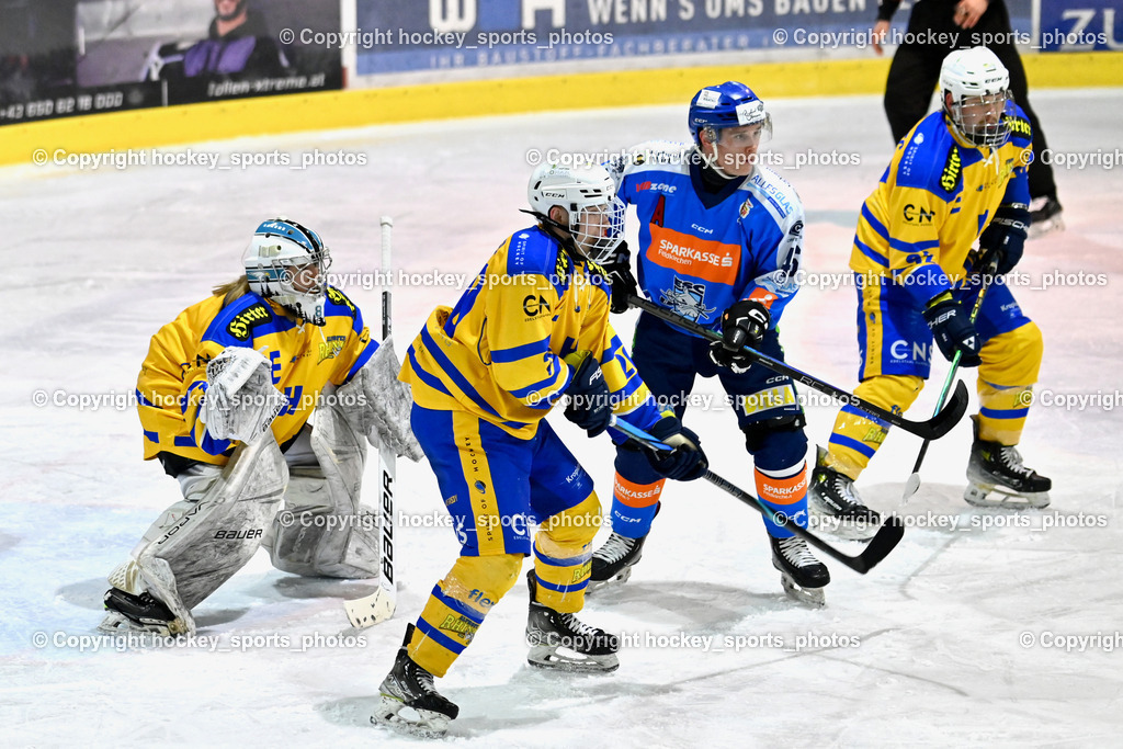 ESC SPARKASSE STEINDORF vs. EHC Althofen | #1 Adamitsch Anja EHC Althofen, #20 Kogler Benjamin EHC Althofen, #46 Maurer Julian ESC Steindorf, #92 Jagarinec Jakob Lukas EHC Althofen, ESC SPARKASSE STEINDORF vs. EHC Althofen, ESC SPARKASSE STEINDORF vs. EHC Althofen am 06.03.2026 in Steindorf (Ossiachersee Halle), Austria, (Photo by Bernd Stefan)