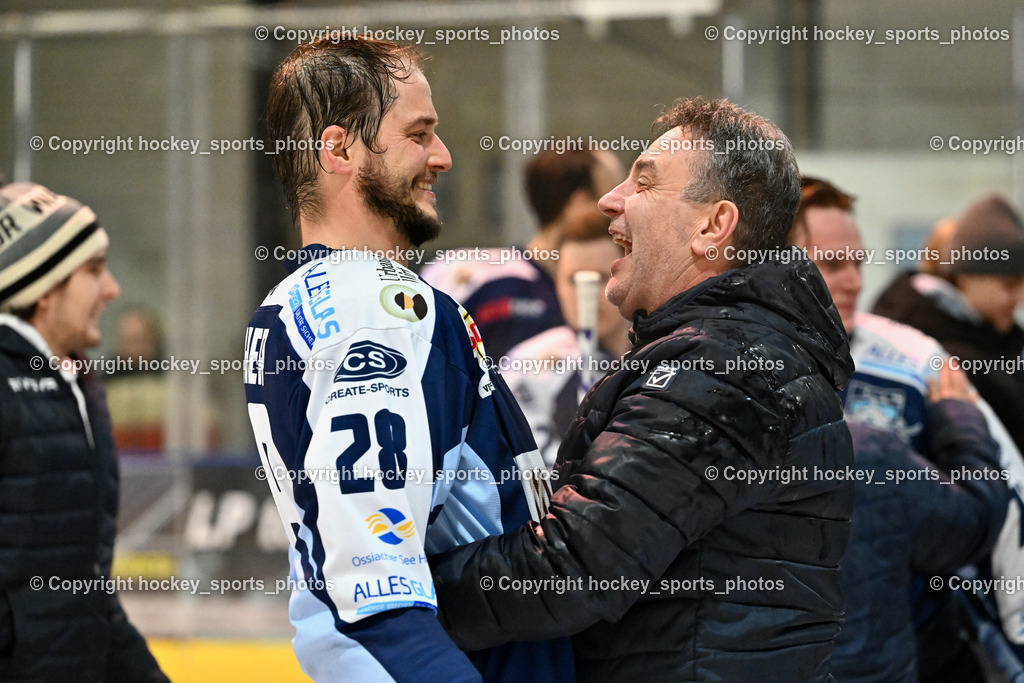 ESC Steindorf vs. EHC Althofen 8.3.2024 | ESC Steindorf vs. EHC Althofen 8.3.2024, ESC Steindorf vs. EHC Althofen Meisterfeier am 08.03.2024 in Steindorf (Ossiachersee Halle), Austria, (Photo by Bernd Stefan)