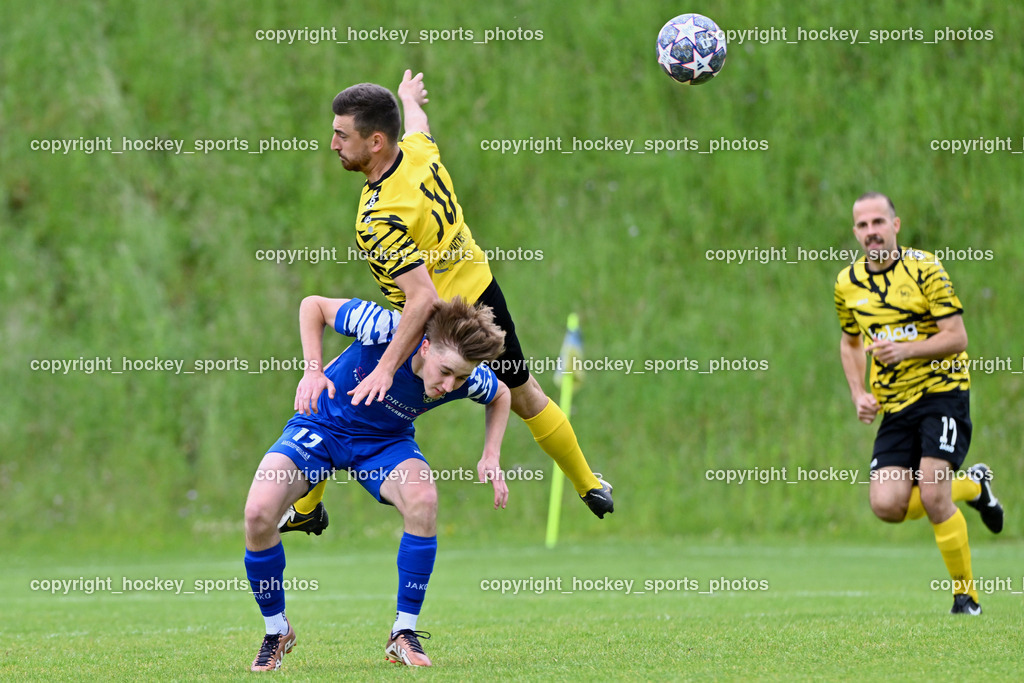 SV Wernberg vs. FC Faakersee | #17 Sandro Christopher Matschek SV Wernberg, #17 Matteo Scheucher FC Faakersee, SV Wernberg vs. FC Faakersee, SV Wernberg vs. FC Faakersee am 01.06.2024 in Wernberg (Sportplatz Wernberg), Austria, (Photo by Bernd Stefan)