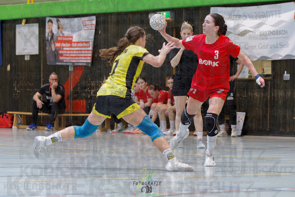 Hessenmeisterschaft wJC - Finale; HSG Kleenheim - HSG Weiterstadt/ Braunsh.Worf. | Hessenmeisterschaft wJC - Finale; HSG Kleenheim - HSG Weiterstadt/ Braunsh.Worf. am 22.03.2025 in Biedenkopf (Sporthalle Lahntalschule)Photo © 2025 - Jörg Heinrich - Realisiert mit Pictrs.com