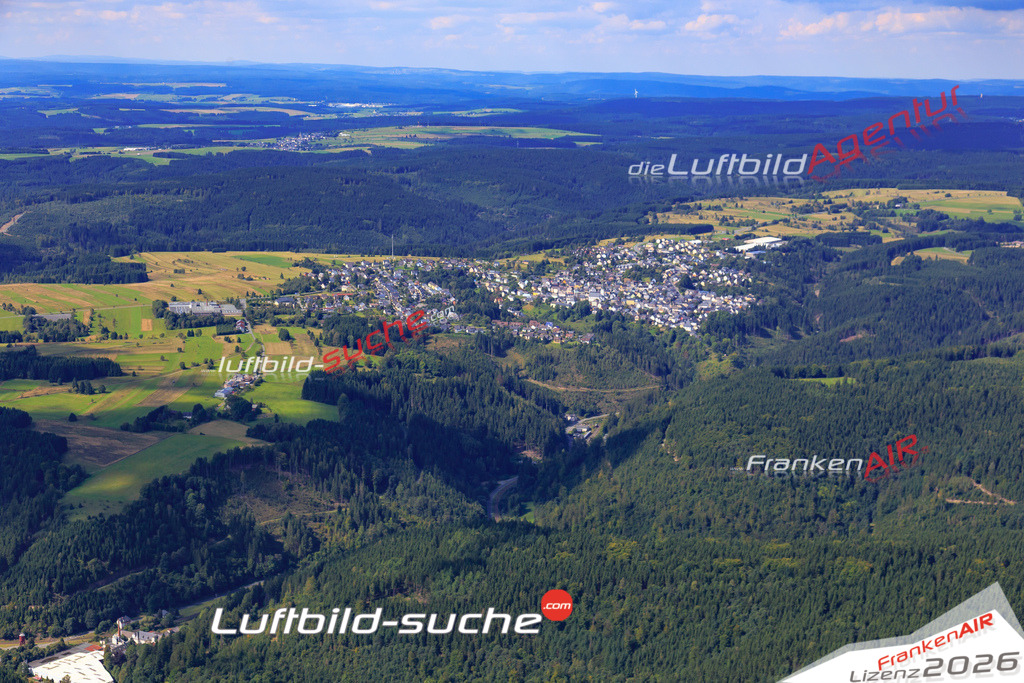 Die Luftaufnahme der Stadt Nordhalben wurde 2017 vom Flugzeug heraus erstellt ( keine Drohne )- hohe Auflösung für beste Qualität