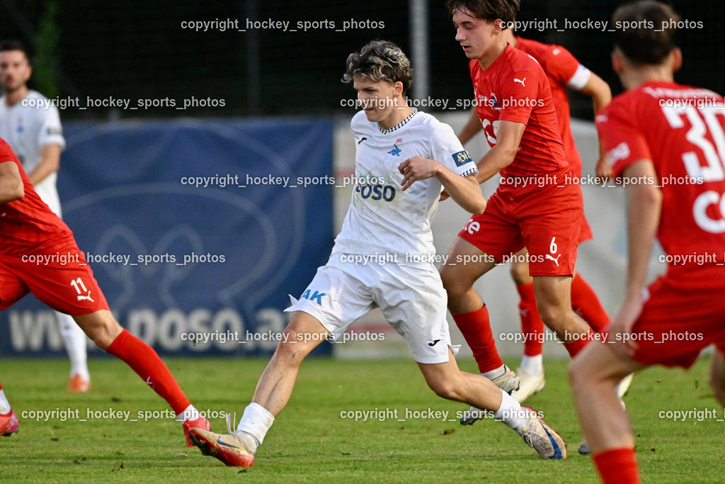 SAK vs. SC St. Veit | #10 Nando Lupar SAK, #6 Julian Hufnagl SC St. Veit, SAK vs. SC St. Veit, SAK vs. SC St. Veit am 19.09.2025 in Klagenfurt (Sportpark Welzenegg), Austria, (Photo by Bernd Stefan)