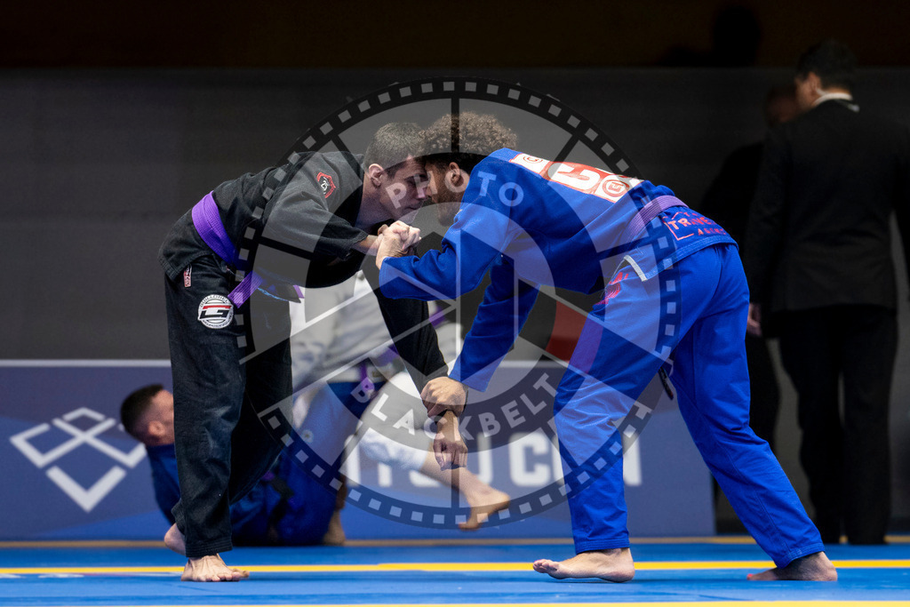 20240123PBB00434 | Fighters compete during the second day of the IBJJF European Championship in Paris, France, on January 23, 2024.