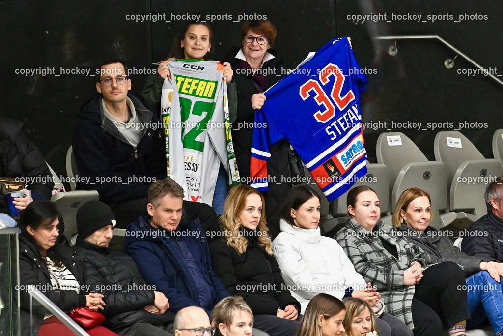 ATSE Graz vs. EHC Lustenau | EHC Lustenau Fan, ATSE Graz Fan, Fans von #32 Stefan Daniel EHC Lustenau, ATSE Graz vs. EHC Lustenau, ATSE Graz vs. EHC Lustenau am 14.02.2026 in Graz (Merkur Eishalle ), Austria, (Photo by Bernd Stefan)