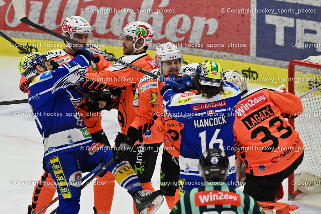 EC IDM WÄRMEPUMPEN VSV vs. MOSER MEDICAL GRAZ99ERS | #72 John Hughes EC VSV, #16 Kevin Hancock EC VSV, #21 Lukas Haudum Graz 99ers, #3 Frank Hora Graz 99ers, #18 Paul Stapelfeldt Graz 99ers, #33 Maxime Lagacé Graz 99ers, EC IDM WÄRMEPUMPEN VSV vs. MOSER MEDICAL GRAZ99ERS, EC IDM WÄRMEPUMPEN VSV vs. MOSER MEDICAL GRAZ99ERS am 17.03.2026 in Villach (Stadthalle Villach), Austria, (Photo by Bernd Stefan)