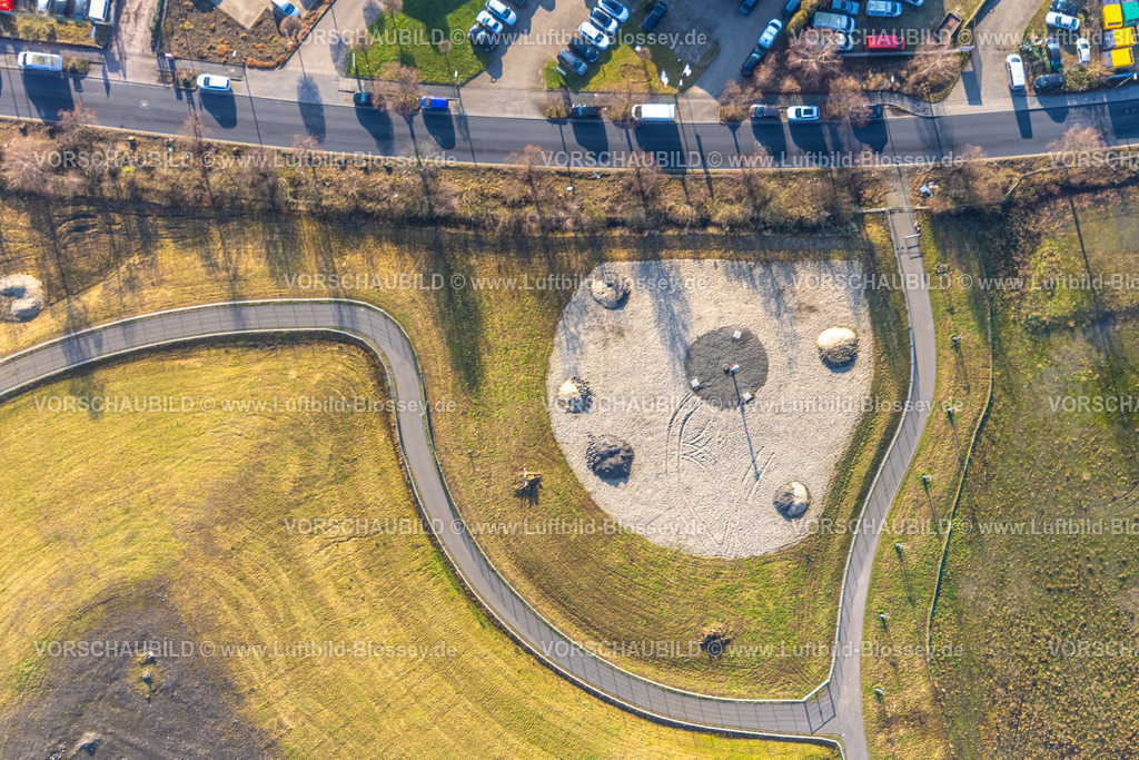 Essen260101085 | Luftbild, Sockel für Windrad, neues Gewerbegebiet Freiheit Emscher, Gladbecker Straße und Daniel-Eckhardt-Straße, Essen, Ruhrgebiet, Nordrhein-Westfalen, Deutschland