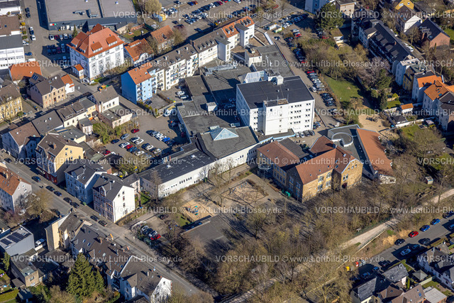 Witten250300934 | Luftbild, Erlenschule und VHS Volkshochschule Gebäude, Jobcenter EN Regionalstelle Witten/Wetter/Herdecke, Annen, Witten, Ruhrgebiet, Nordrhein-Westfalen, Deutschland