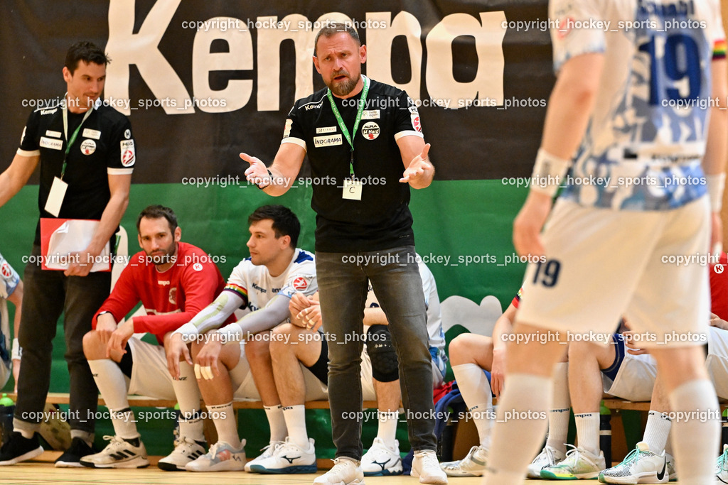SC Ferlach vs. ALPA HC Hard | Headcoach HC Hard JONSSON Hannes Jon, SC Ferlach vs. ALPA HC Hard, SC Ferlach vs. ALPA HC Hard am 30.04.2024 in Ferlach (Ballspielhalle Ferlach), Austria, (Photo by Bernd Stefan)