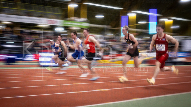 Deutsche Leichtathletik-Hallenmeisterschaften; Dortmund, 28.02.2026 | Impressionen: Vorlauf 60m als Mitzieher mit Yannick Wolf (Munich Athletics, 13); Deutsche Leichtathletik-Hallenmeisterschaften am 28.02.2026 in der Helmut-Körnig-Halle in Dortmund. 